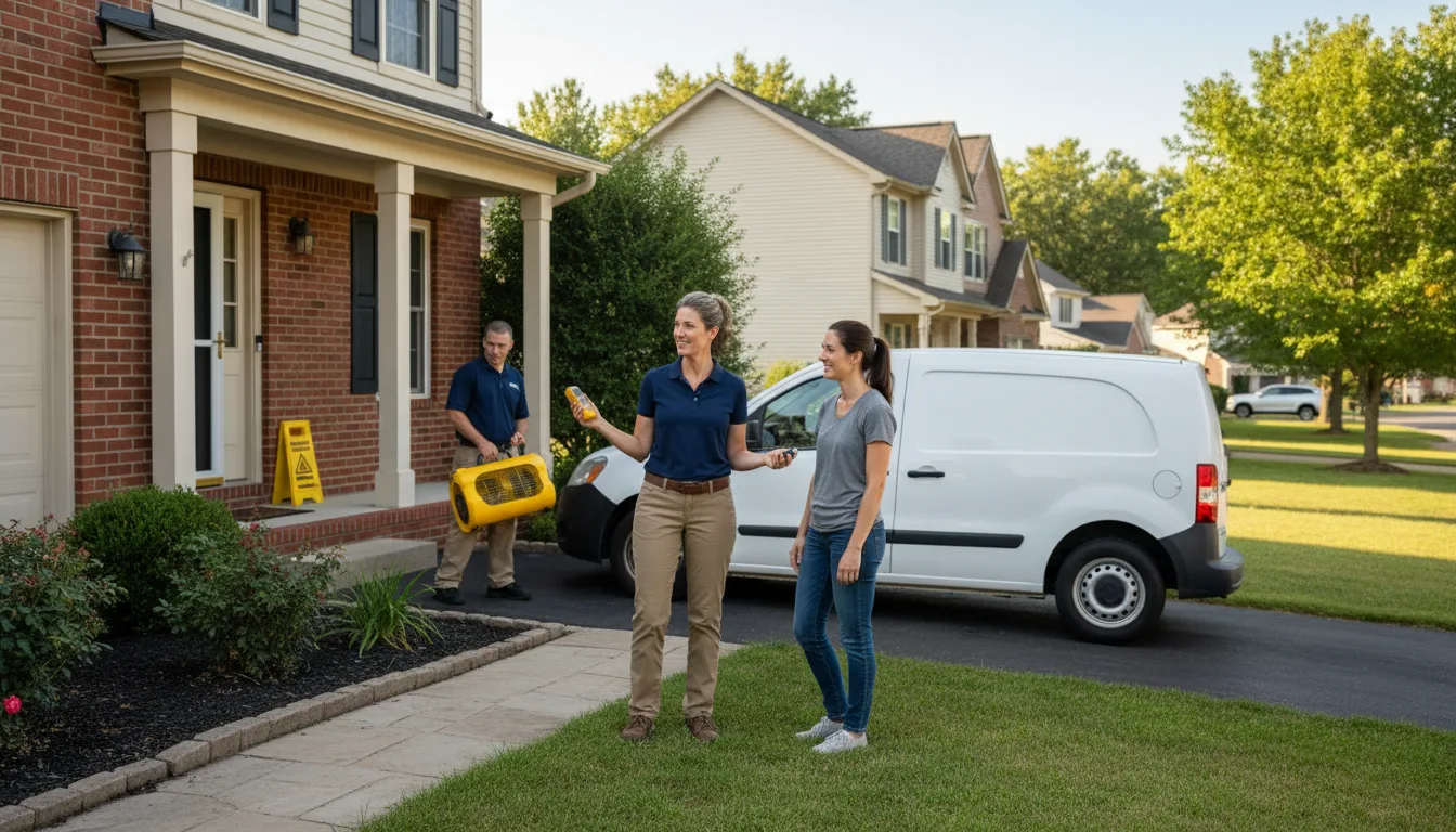 Residential water damage restoration in Groveland, IL